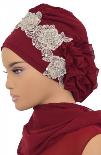 Claret Red Ready to Wear Turban 0006-7
