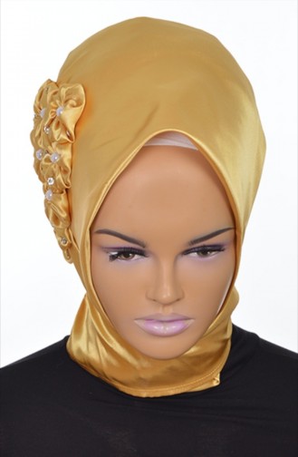 HAZIR SATEN TÜRBAN GOLD HT-0036-11