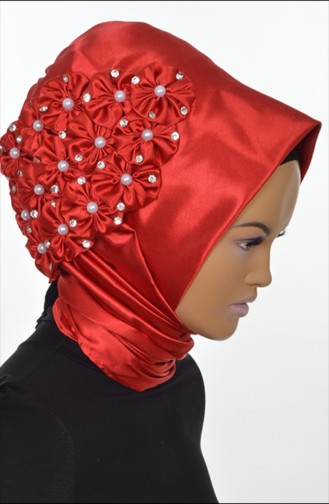 Red Ready to Wear Turban 0036-13