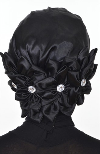 Schwarz Praktischer Turban 0038-19