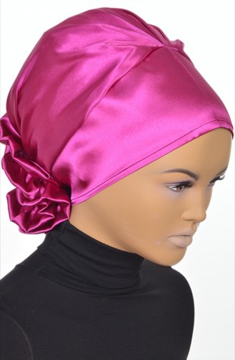 Fertige Kopftuch aus Satin Fuchsia HT-44 44