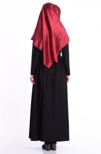 Buttoned Abaya 1049-01 Black 1049-01