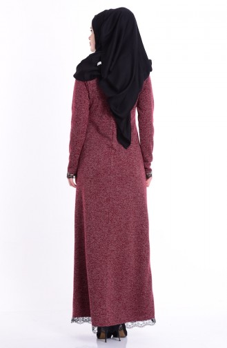 Weinrot Hijab Kleider 2012-03