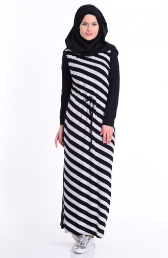 White Hijab Dress 0472-01