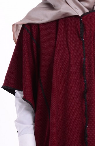 Claret Red Poncho 9188-01