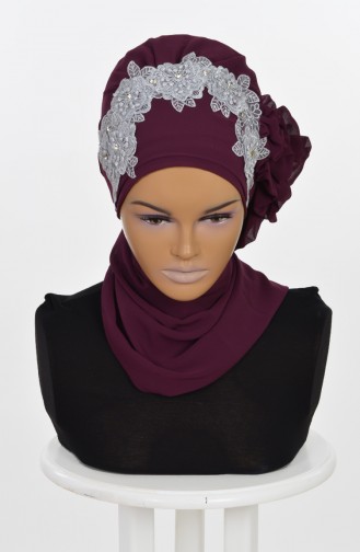 TURBAN PRET MOUSSELİNE-PLUM HT0006-18 0006-18