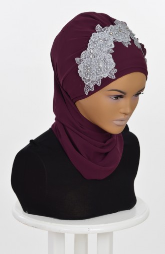 TURBAN PRET MOUSSELİNE-PLUM HT0006-18 0006-18