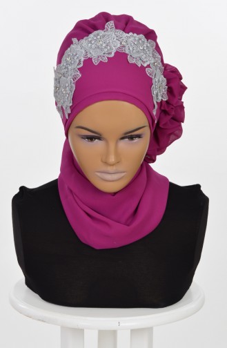 TURBAN PRET MOUSSELİNE-FUSHİA HT0006-1 0006-1