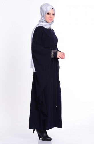 Navy Blue Abaya 7702-01