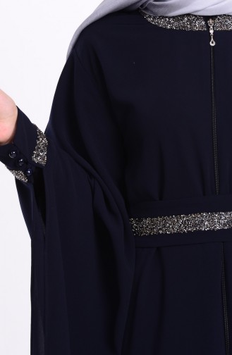 Navy Blue Abaya 7702-01