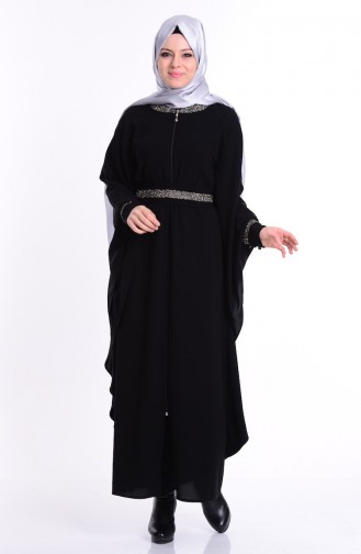 Black Abaya 7702-02