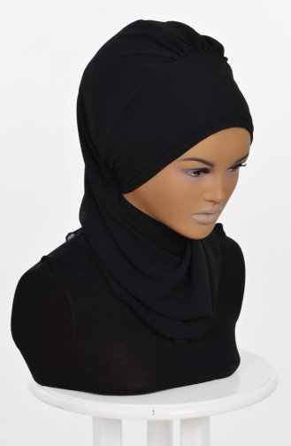 TURBAN PRET MOUSSELİNE-NOİR HT0026-14 0026-14