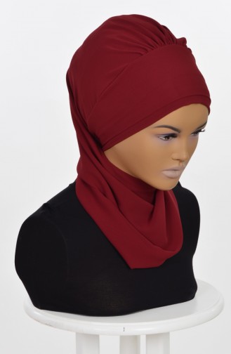 TURBAN PRET MOUSSELİNE-BORDEAUX HT0026-7 0026-7