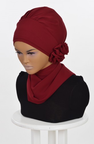 TURBAN PRET MOUSSELİNE-BORDEAUX HT0026-7 0026-7