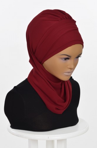 Claret red Ready to wear Turban 0028-7