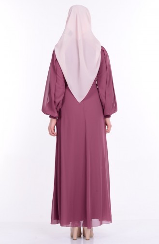 Dusty Rose Hijab Evening Dress 52553-05