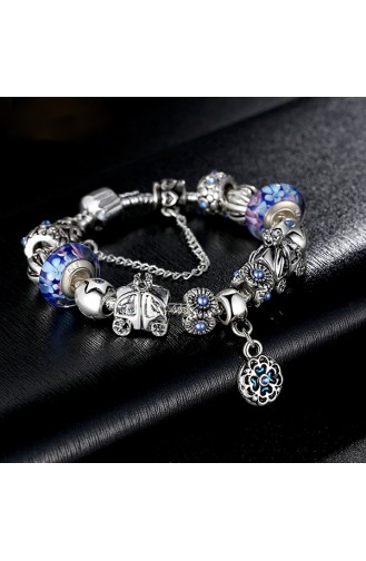 Angemiel Charm Bracelet ALM001665 Argent Bleu 001665