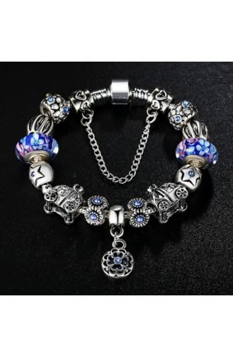 Angemiel Charm Bracelet ALM001665 Argent Bleu 001665