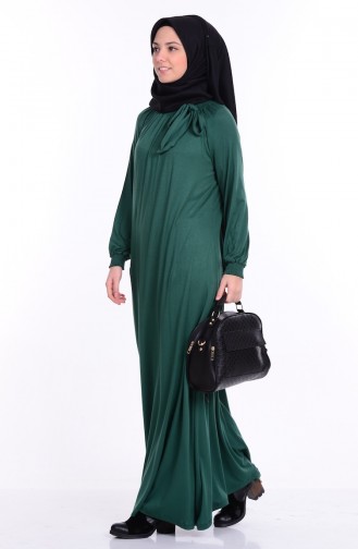 Emerald Green Hijab Dress 0796-05