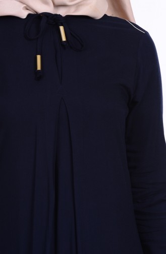 Dark Navy Blue Hijab Dress 1134-04