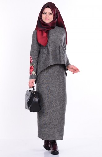 Bluz Etek İkili Takım 0966-01 Siyah