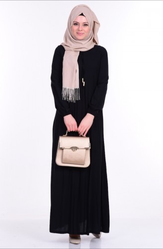 Black Hijab Dress 1134-07