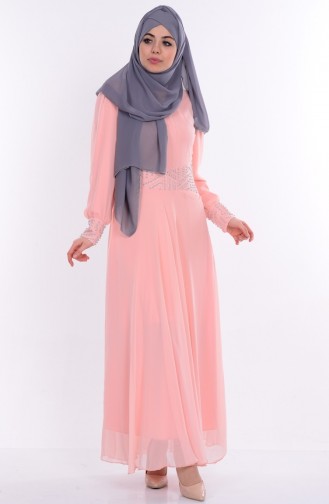 Robe Hijab Saumon 1732-02