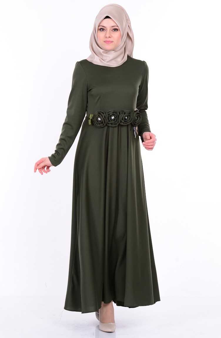 islamic long dress 2017 Long Navy Blue Islamic Long Sleeve Maxi Dress 2441L