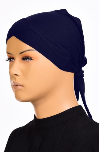 Cross Lace Up Bonnet 06 Navy Blue 06