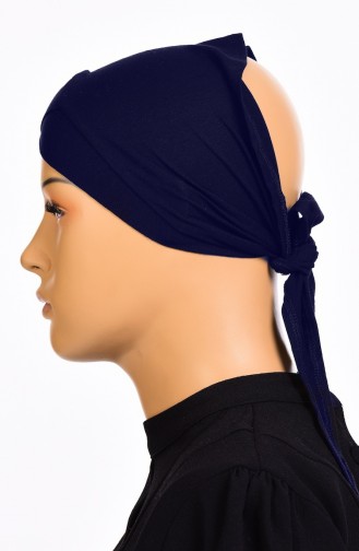 Cross Lace Up Bonnet 06 Navy Blue 06