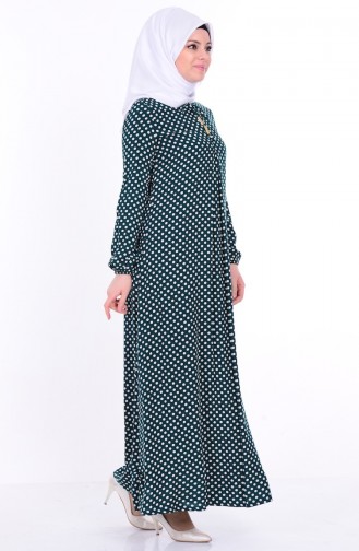 Green Hijab Dress 1147-02