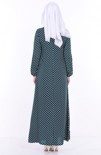 Green Hijab Dress 1147-02