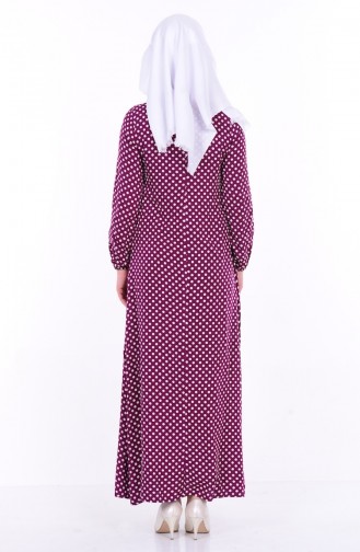 Plum Hijab Dress 1147-08