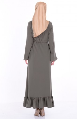 Khaki Hijab Kleider 81345-04