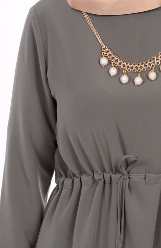 Khaki Hijab Dress 81345-04