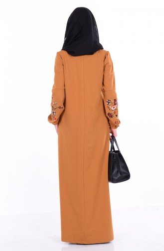 Mustard Hijab Dress 1295-04