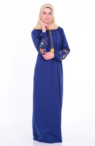 Indigo Hijab Dress 1295-06