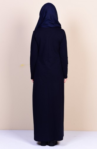 فستان بتفاصيل من الترتر  لون كحلي  1322-02