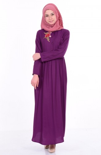 Purple Hijab Dress 7243-04