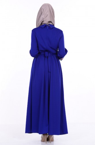 Saxe Hijab Dress 4128-05