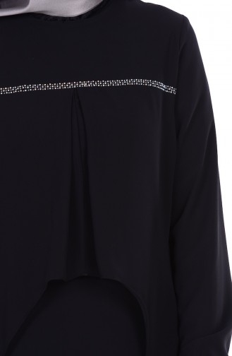 Schwarz Hijab Kleider 99006-01
