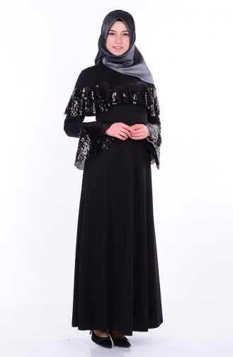 Black Hijab Dress 1044-01