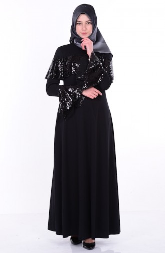 Black Hijab Dress 1044-01