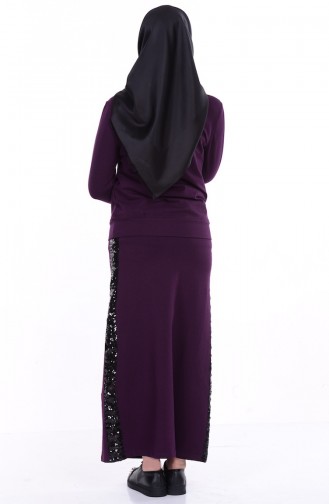 Bluz Etek İkili Takım 1153-04 Mor
