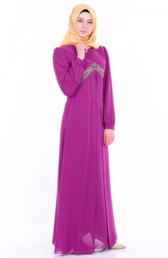 Purple Hijab Dress 99002-01