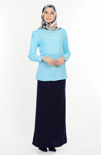Baby Blue Blouse 4064-04