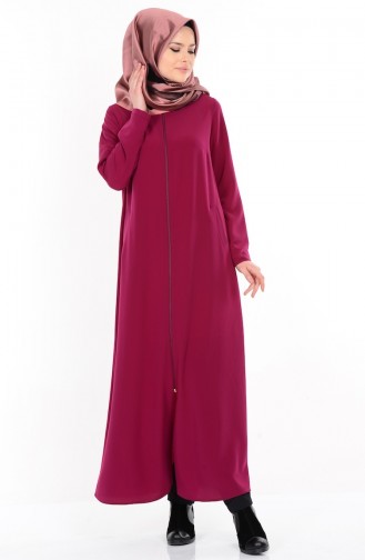 Abaya mit Reißverschluss 1044-05 Kirsche 1044-05