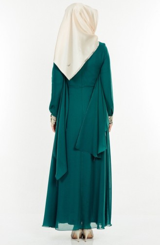 Grün Hijab-Abendkleider 2821-04