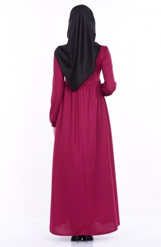 Fuchsia Hijab Kleider 7245-03