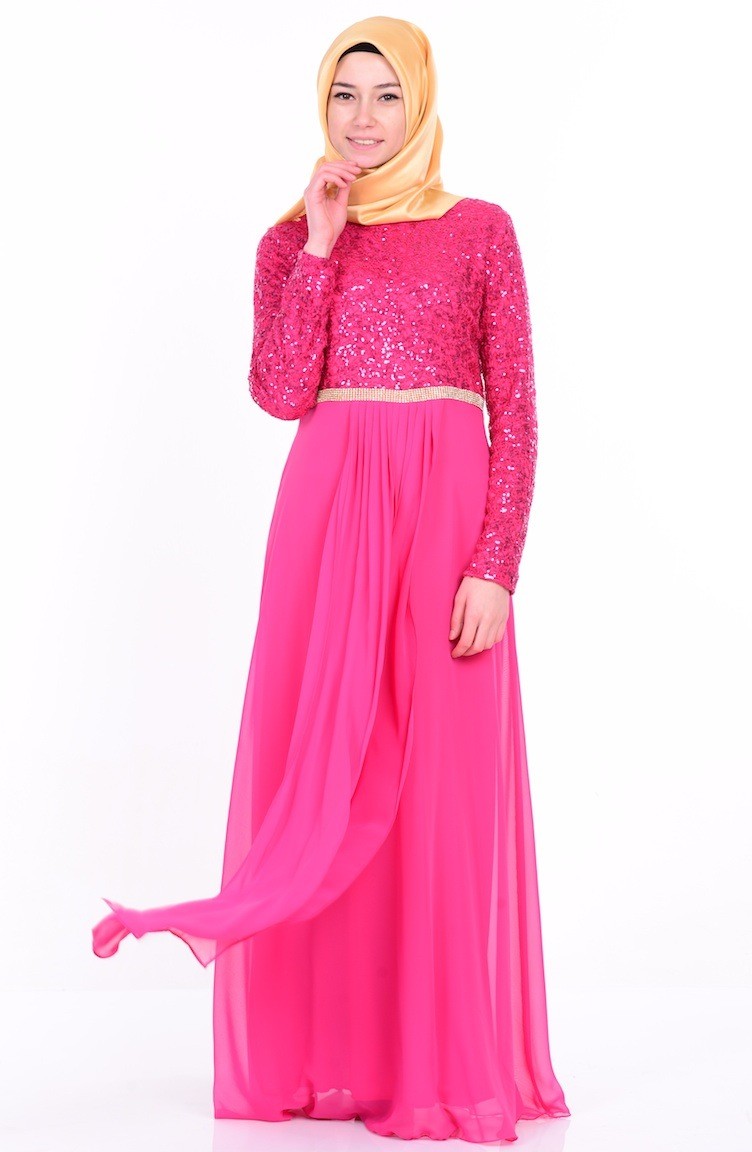 strapless open back dress Hot Pink Tiered Tulle Party Dress Short Cocktail Dresses – jkprom main image 1